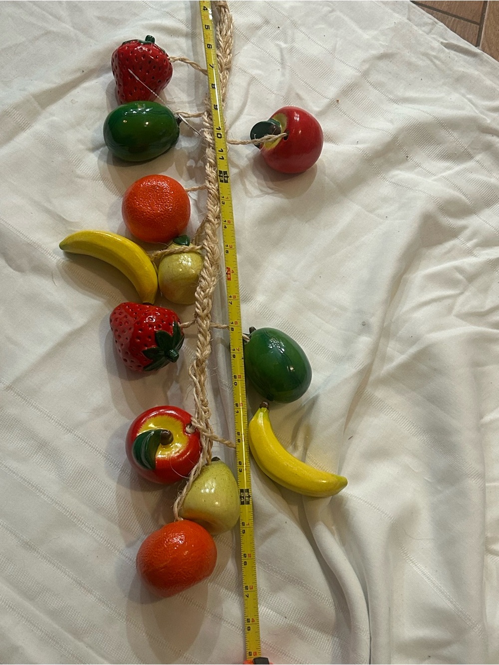 Decorative Fruit Garland - Red, Green, Yellow, Orange Accents